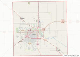 Map of Lubbock County, Texas