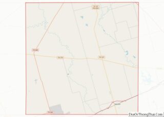 Map of Martin County, Texas