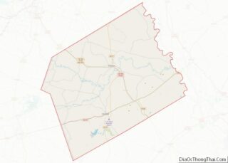 Map of Milam County, Texas