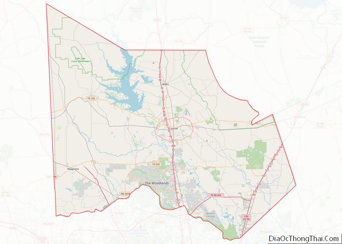 Map of Montgomery County