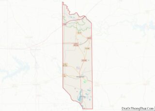 Map of Morris County, Texas