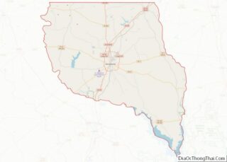 Map of Nacogdoches County, Texas