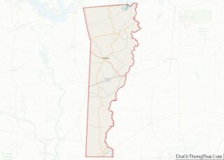 Map of Newton County, Texas