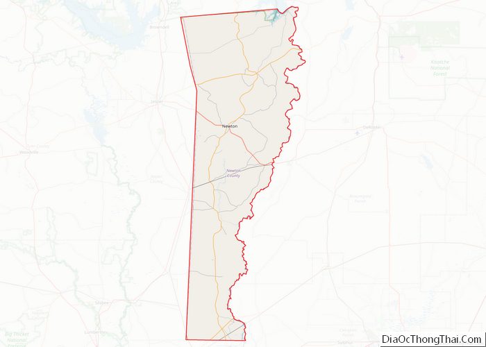 Map of Newton County