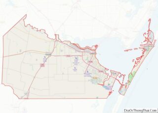 Map of Nueces County, Texas