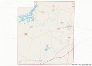 Map of Palo Pinto County, Texas