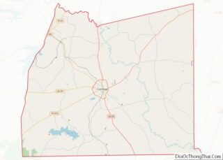 Map of Panola County, Texas