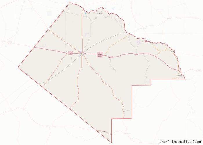 Map of Pecos County