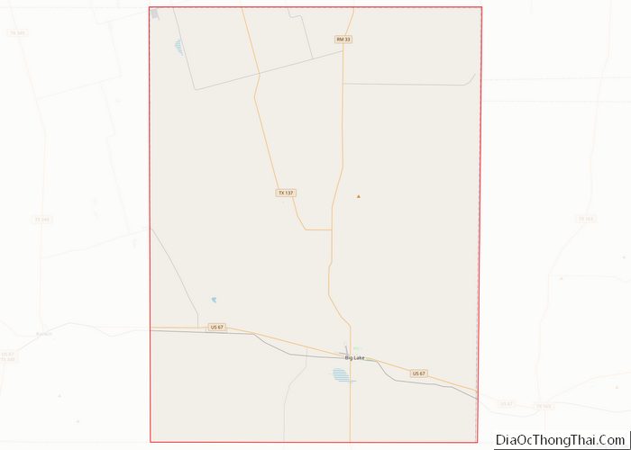 Map of Reagan County