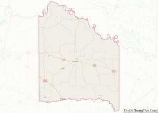 Map of Red River County, Texas