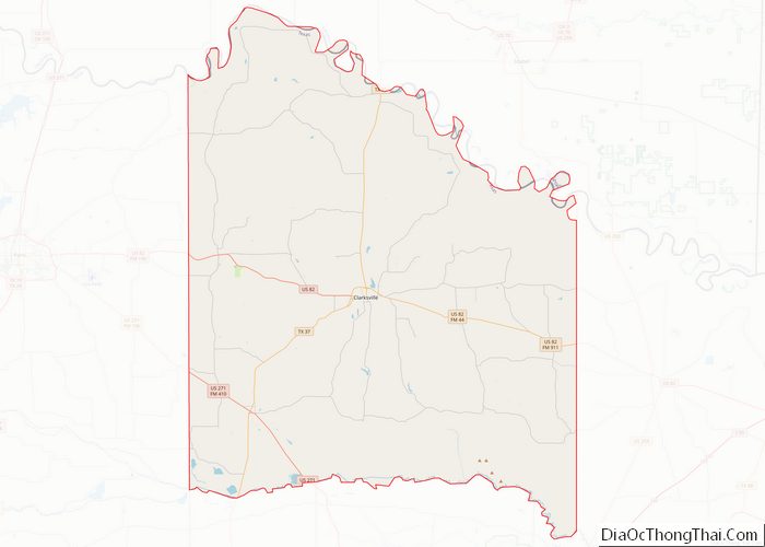 Map of Red River County