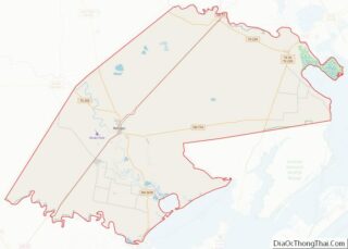 Map of Refugio County, Texas