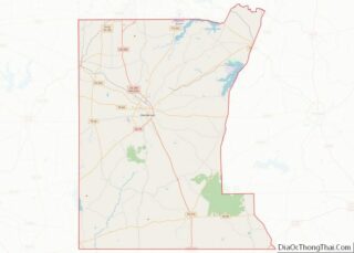 Map of Rusk County, Texas