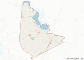 Map of San Jacinto County, Texas