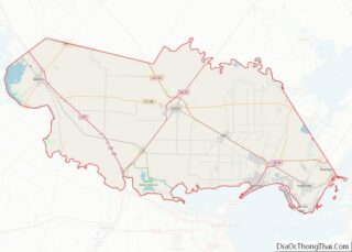 Map of San Patricio County, Texas