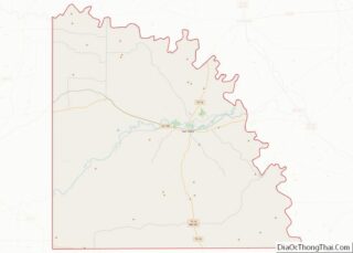 Map of San Saba County, Texas