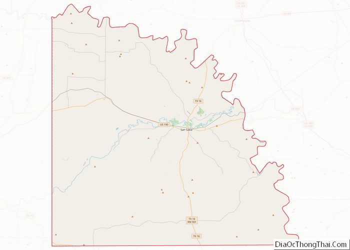 Map of San Saba County