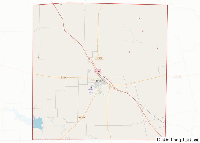 Map of Scurry County