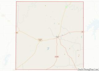 Map of Shackelford County, Texas