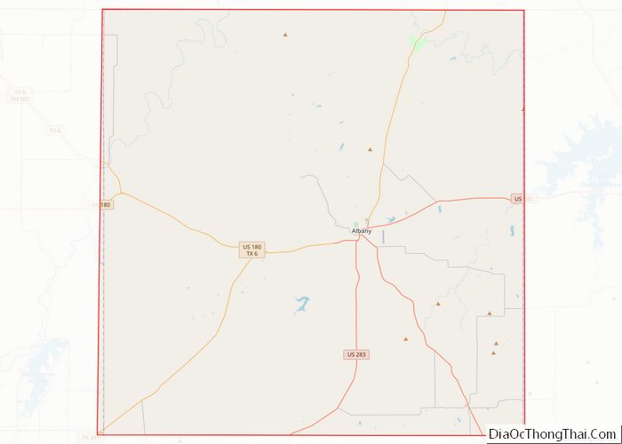 Map of Shackelford County
