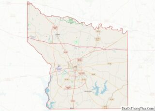 Map of Smith County, Texas