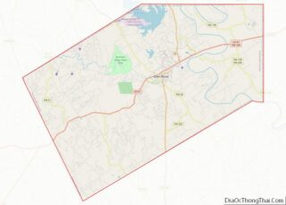 Map of Somervell County, Texas