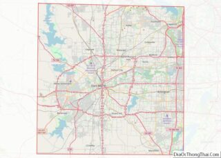 Map of Tarrant County, Texas