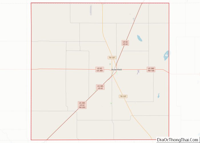 Map of Terry County, Texas - Thong Thai Real