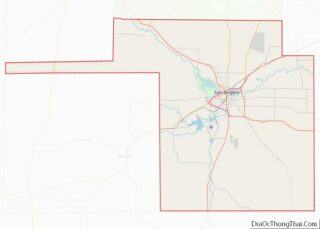 Map of Tom Green County, Texas