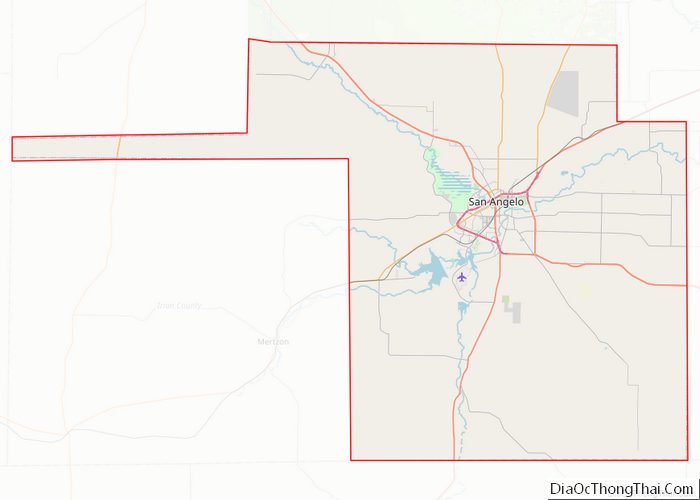 Map of Tom Green County