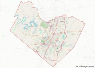 Map of Travis County, Texas