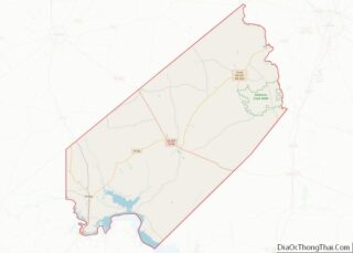 Map of Trinity County, Texas