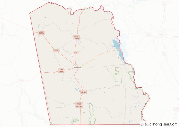 Map of Tyler County