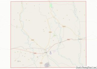 Map of Uvalde County, Texas