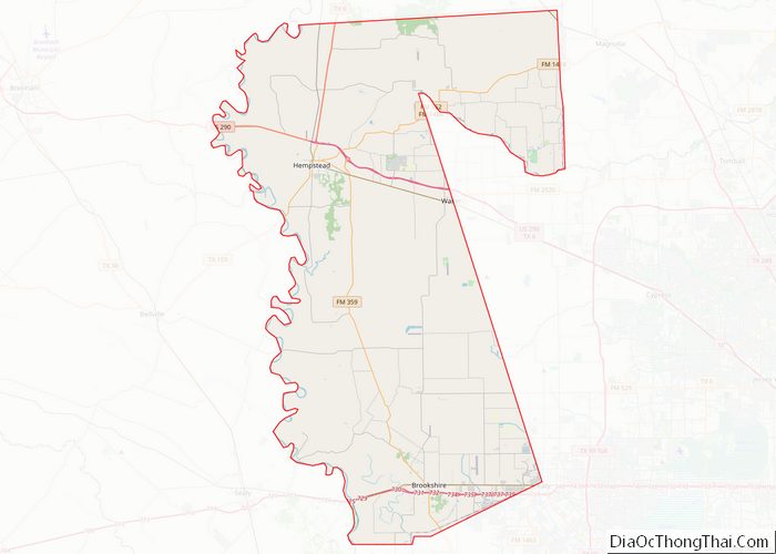 Map of Waller County