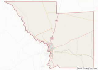 Map of Webb County, Texas