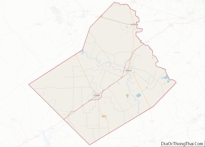 Map of Wharton County
