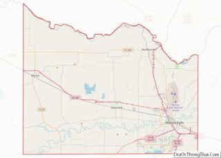 Map of Wichita County, Texas