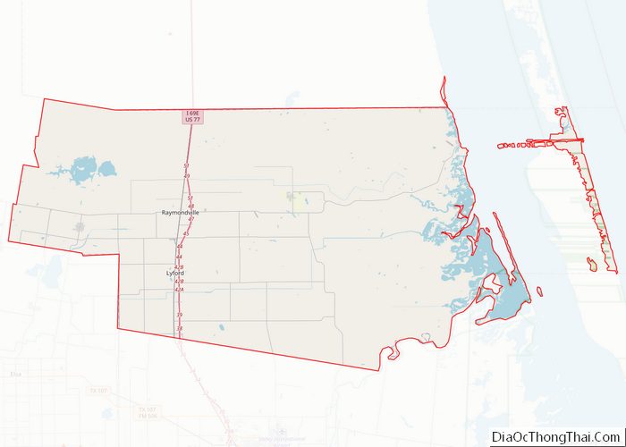 Map of Willacy County