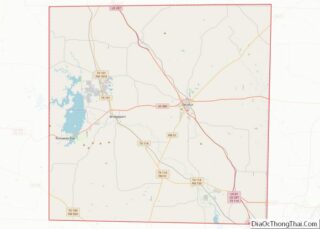 Map of Wise County, Texas