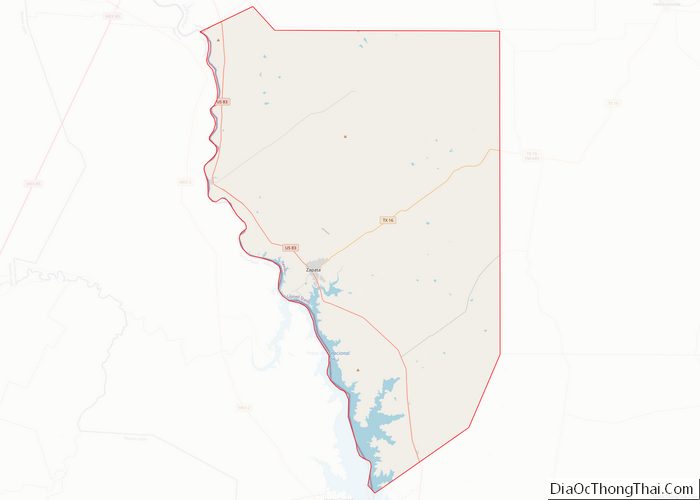 Map of Zapata County