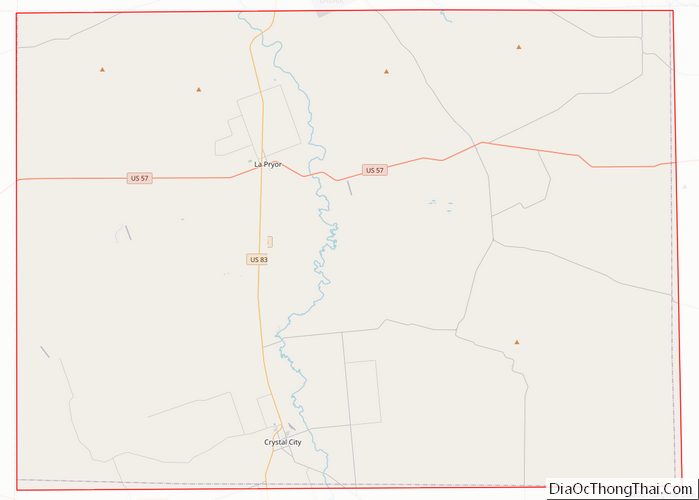 Map of Zavala County