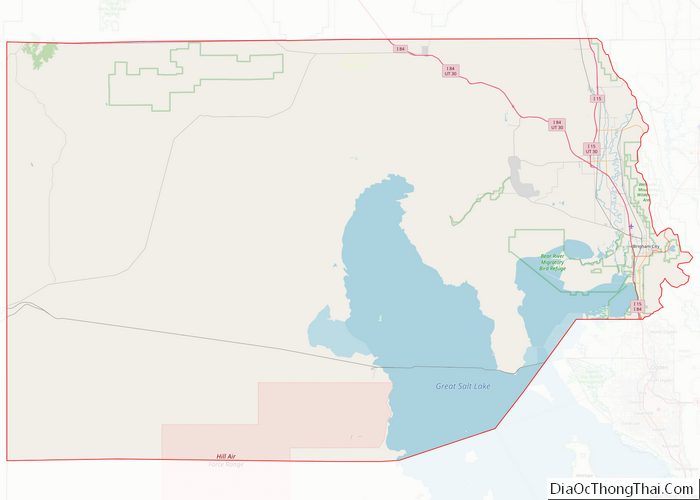 Map of Box Elder County