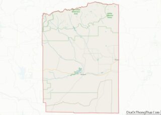 Map of Duchesne County, Utah