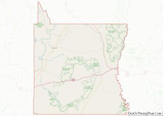 Map of Emery County, Utah