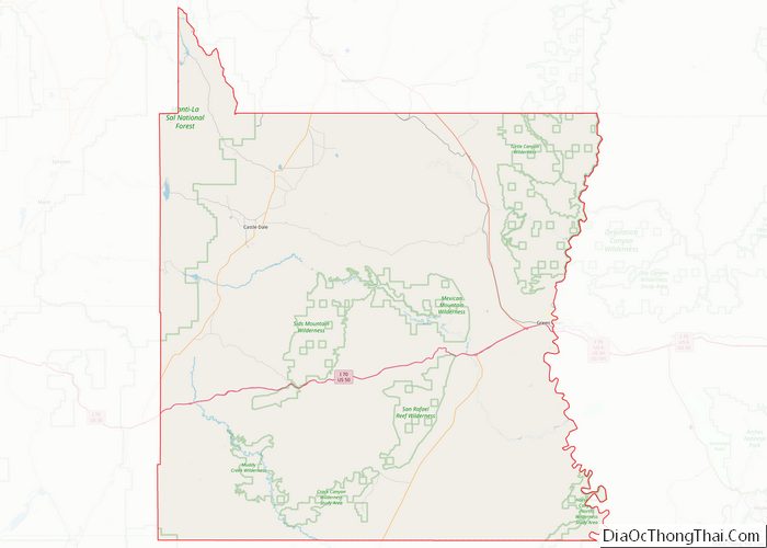 Map of Emery County