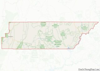 Map of Garfield County, Utah