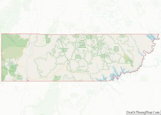 Map of Kane County, Utah