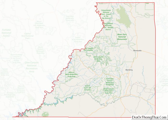 Map of San Juan County