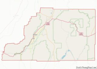 Map of Sevier County, Utah